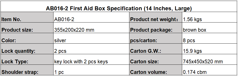 AB016-2 specification