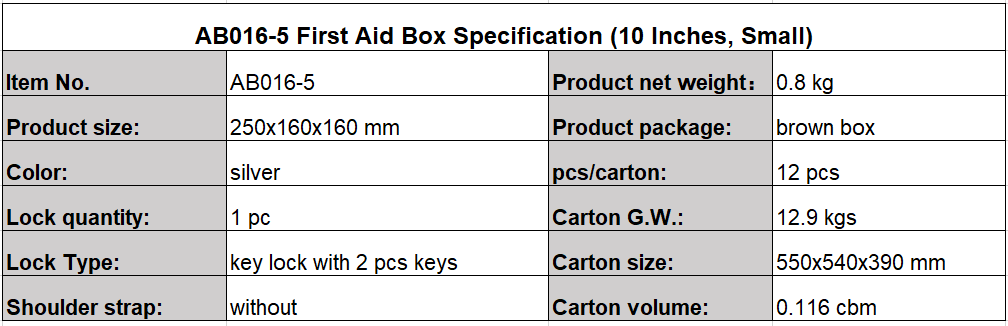 AB016-5 specification