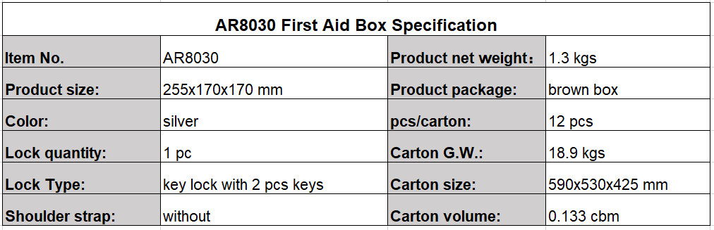 AR8030 specification